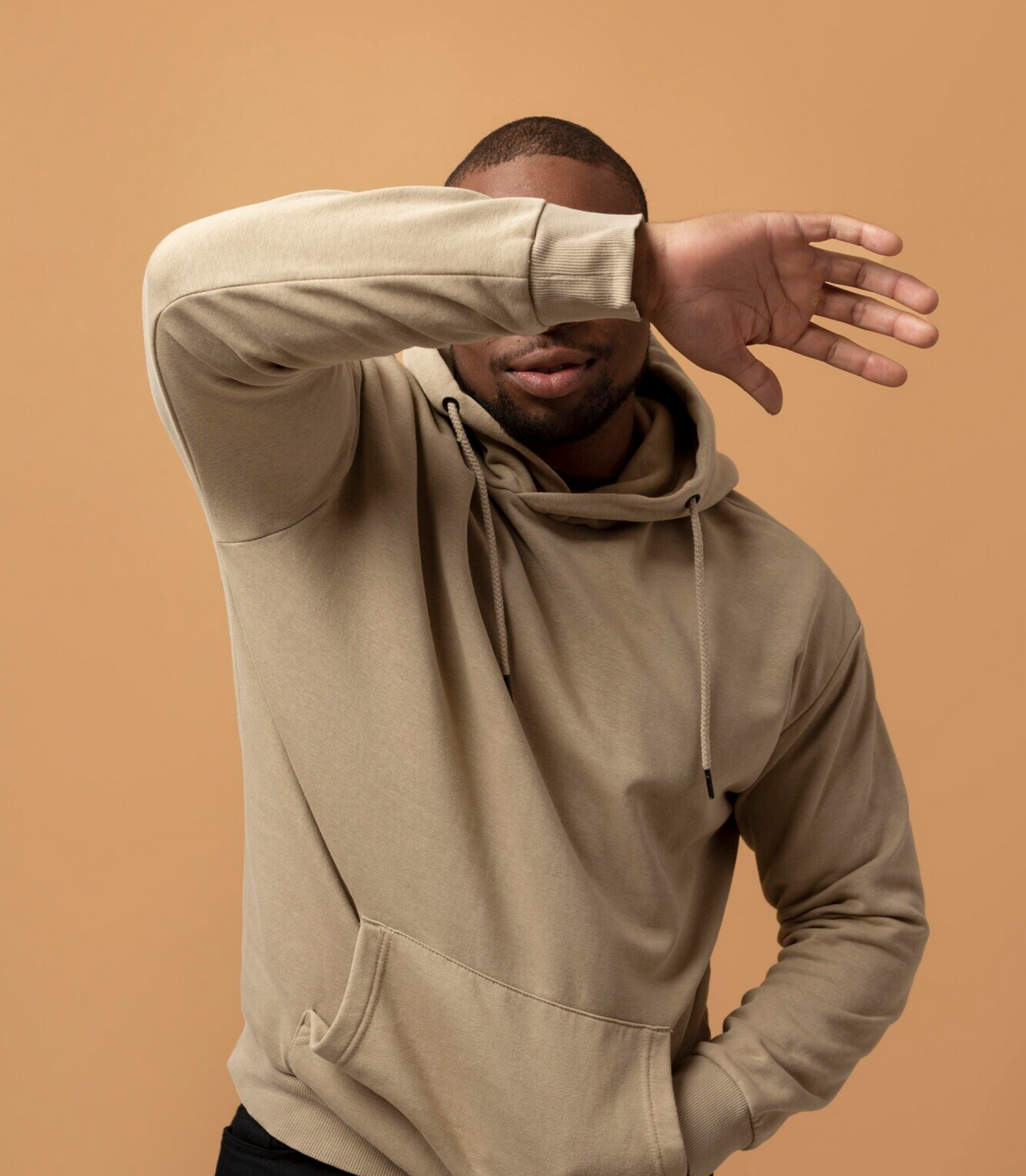 Solid Plain Hoodies Light Brown