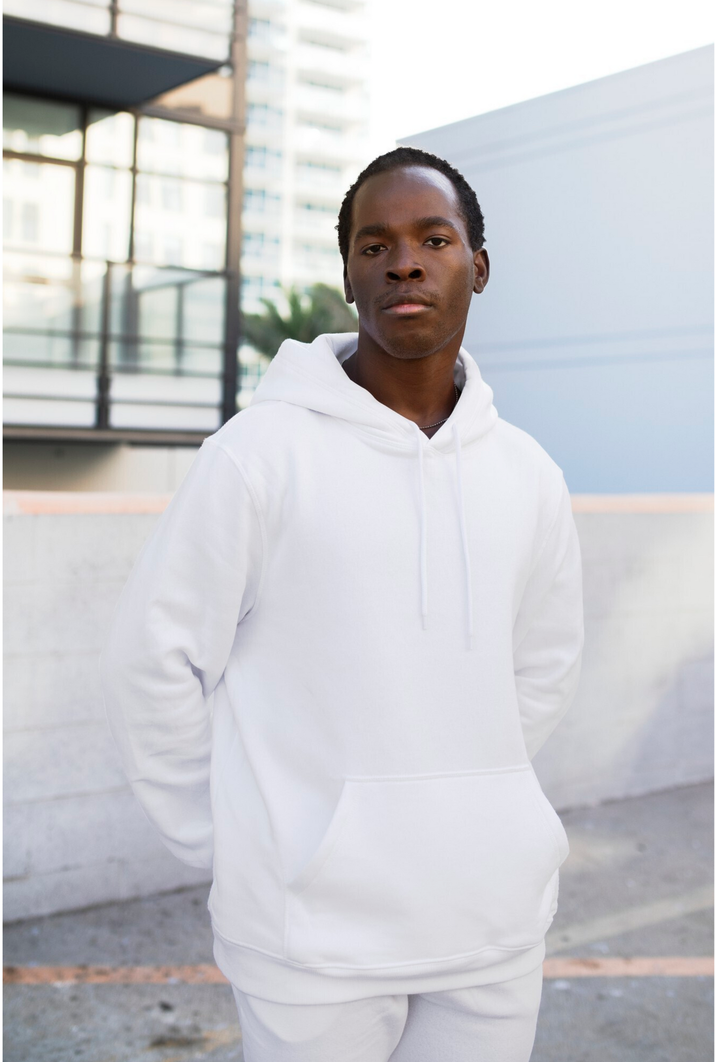 Solid Plain Hoodies White