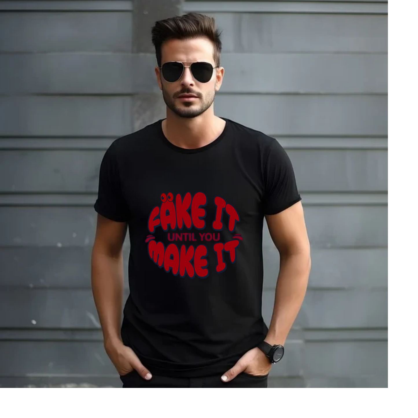 Fake it Until You Make it Printed T- Shirt