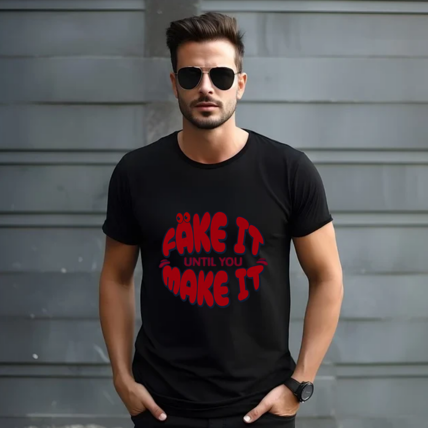 Fake it Until You Make it Printed T- Shirt