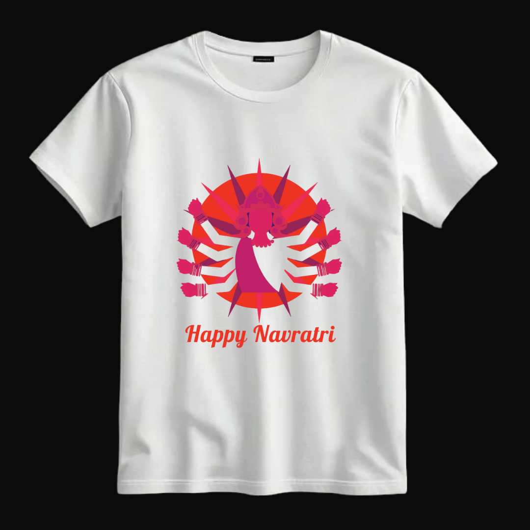 A Navratri Special Half Sleeves Unisex T shirt