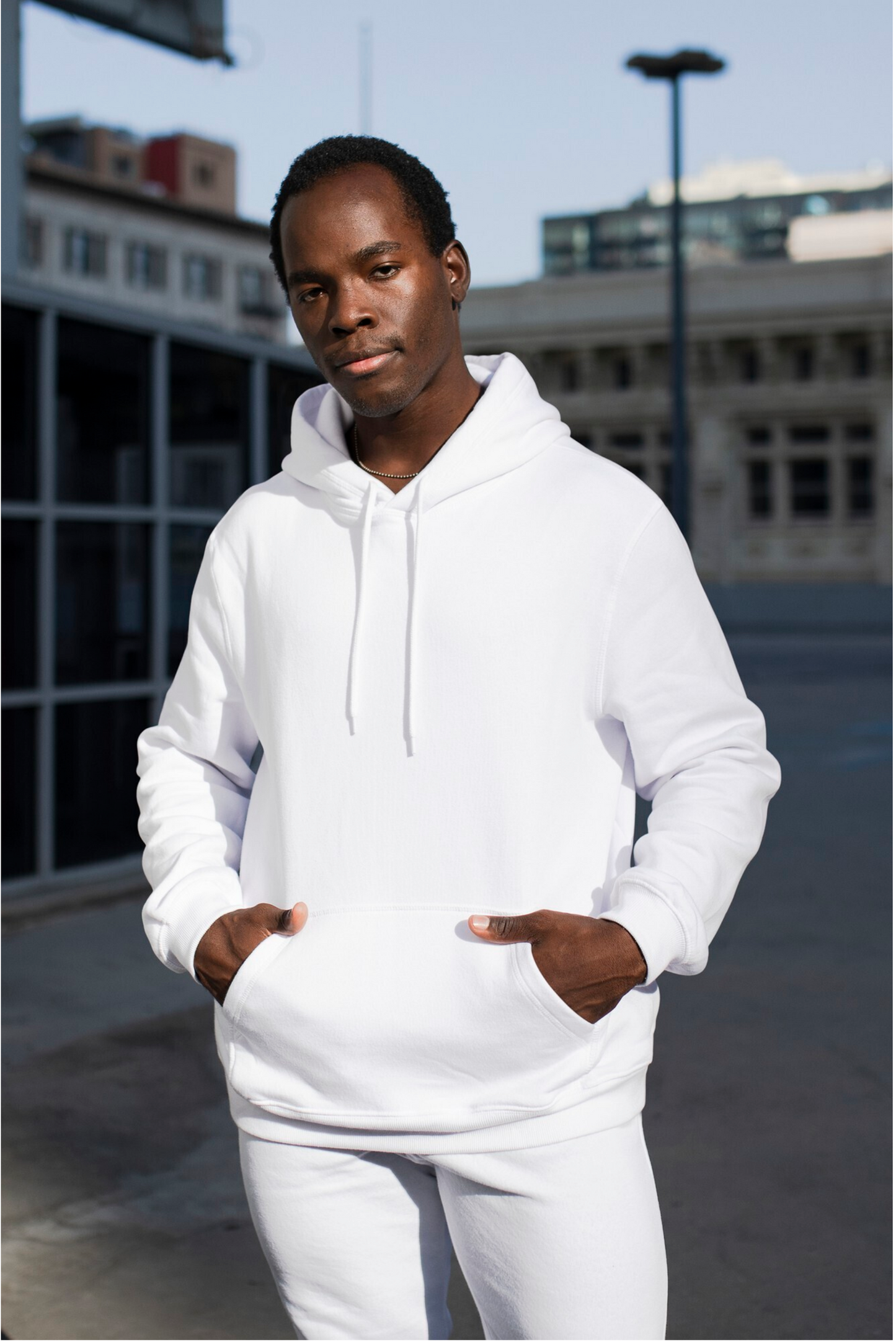 Solid Plain Hoodies White