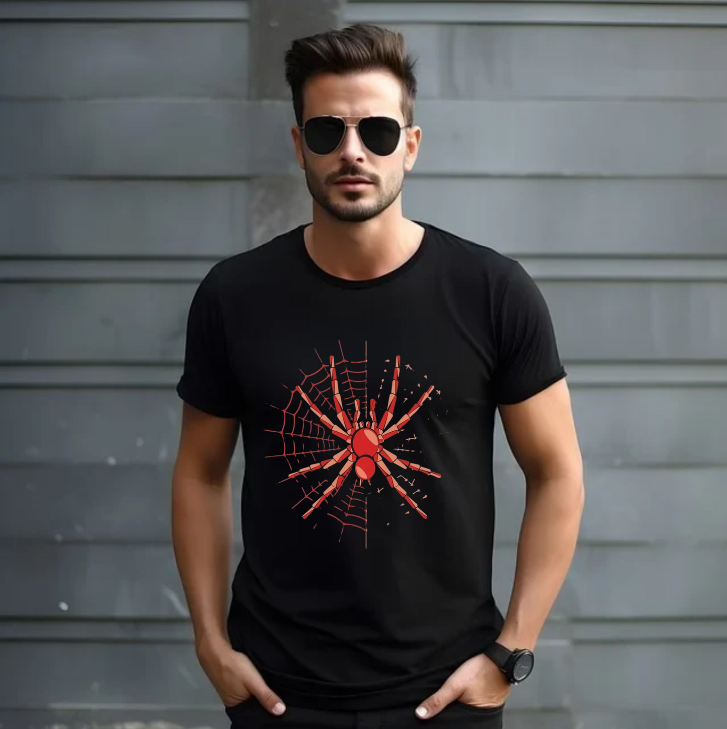 Spider Print T- Shirt