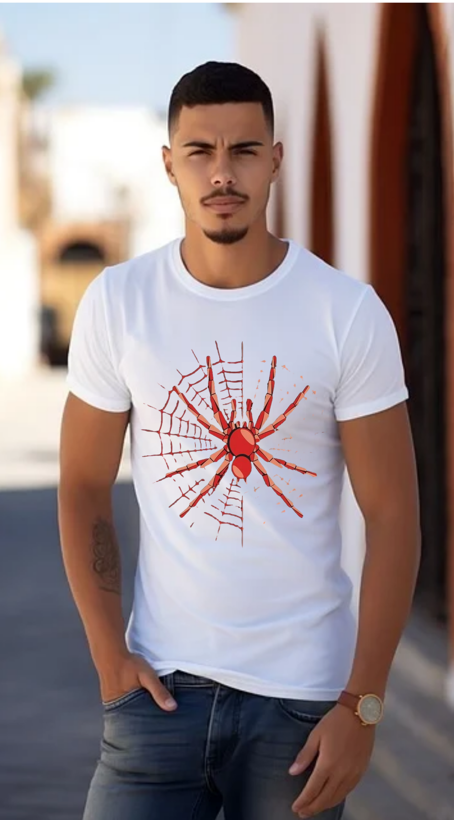 Spider Print T- Shirt