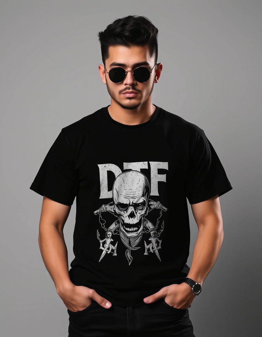 Skull Warrior Printed T- Shirt