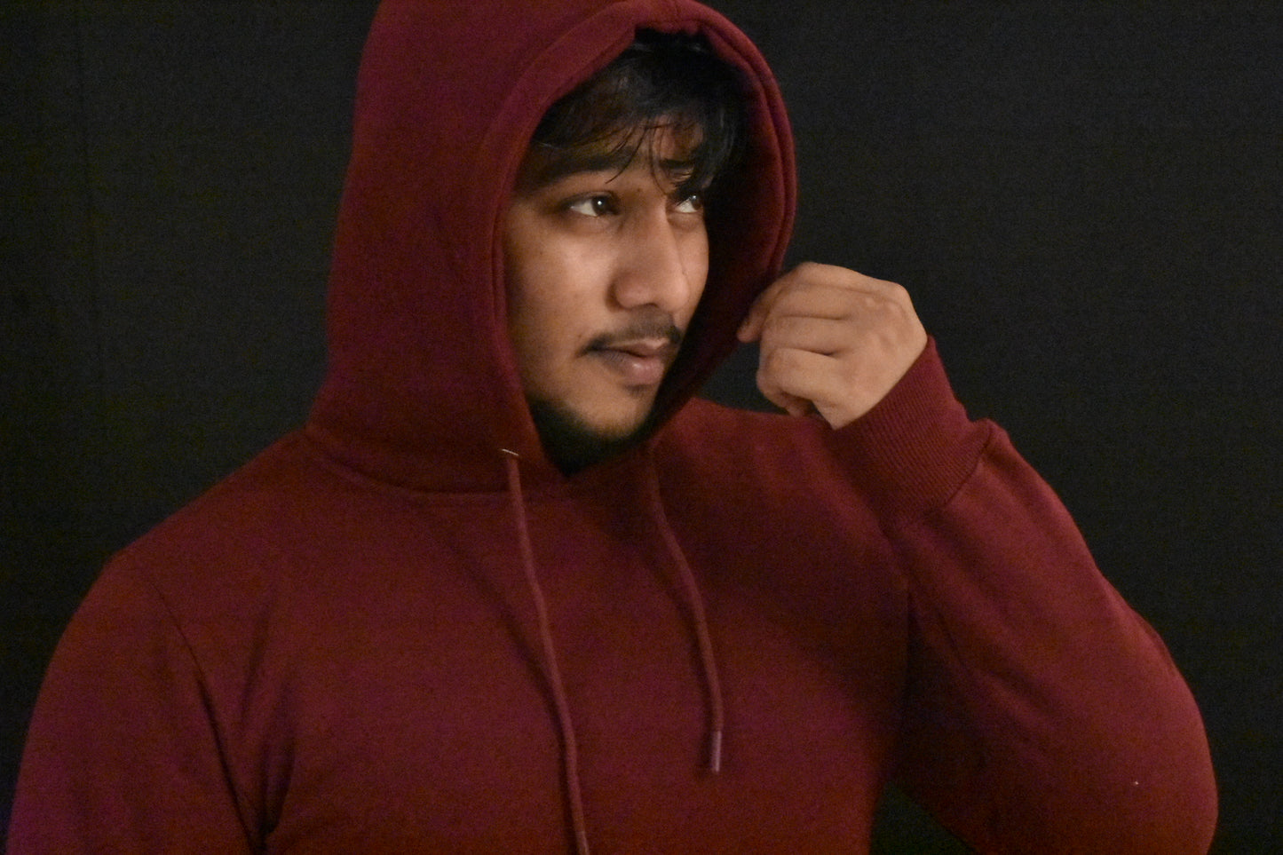 Solid Plain Hoodies Maroon