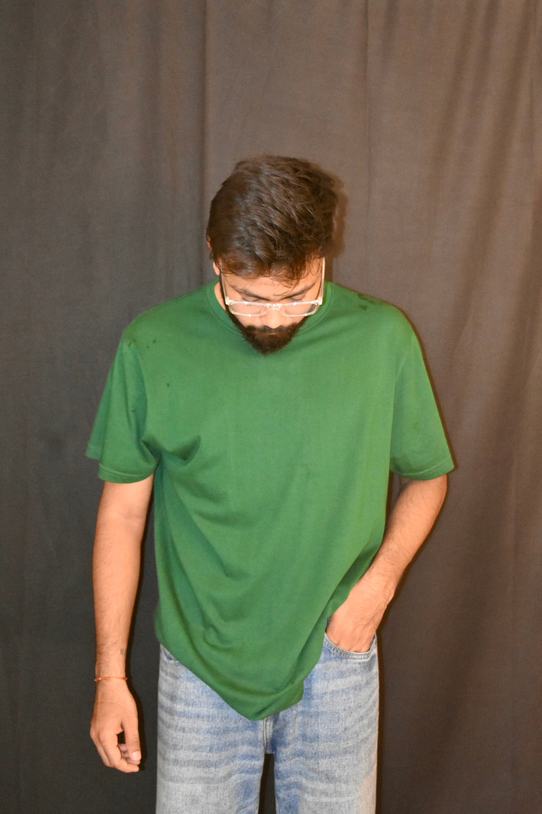 Oversized Men's Cotton T-Shirt Green