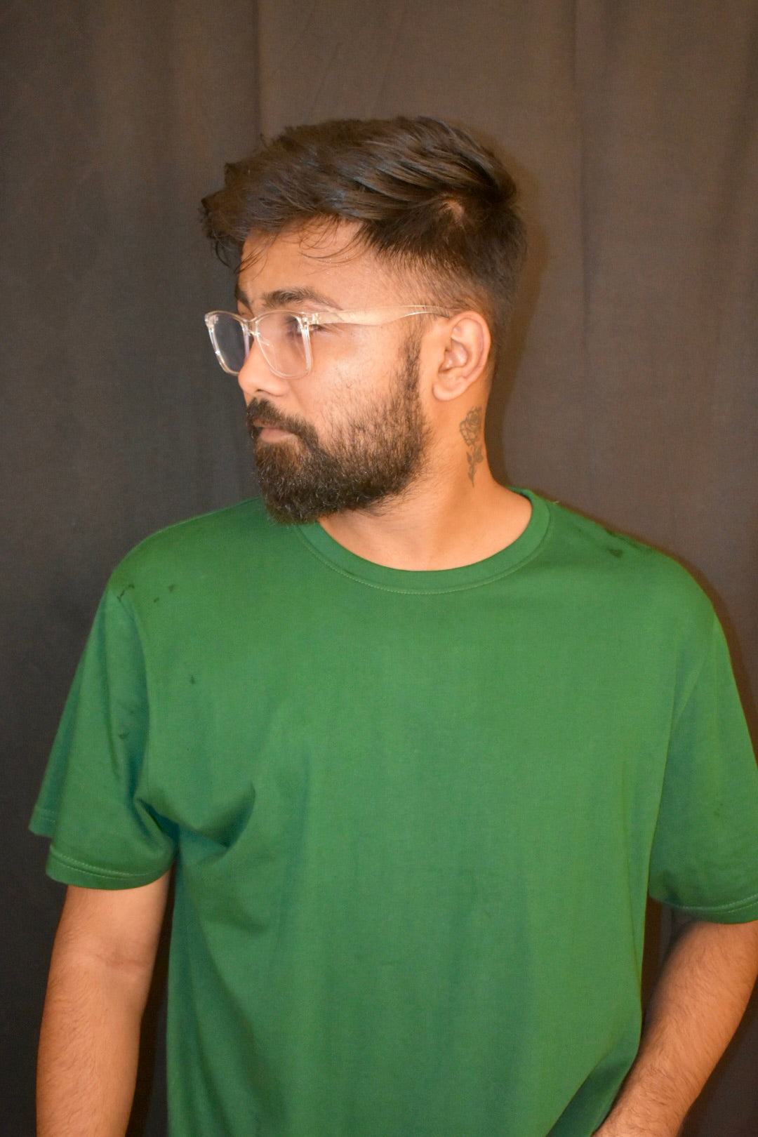 Oversized Men's Cotton T-Shirt Green