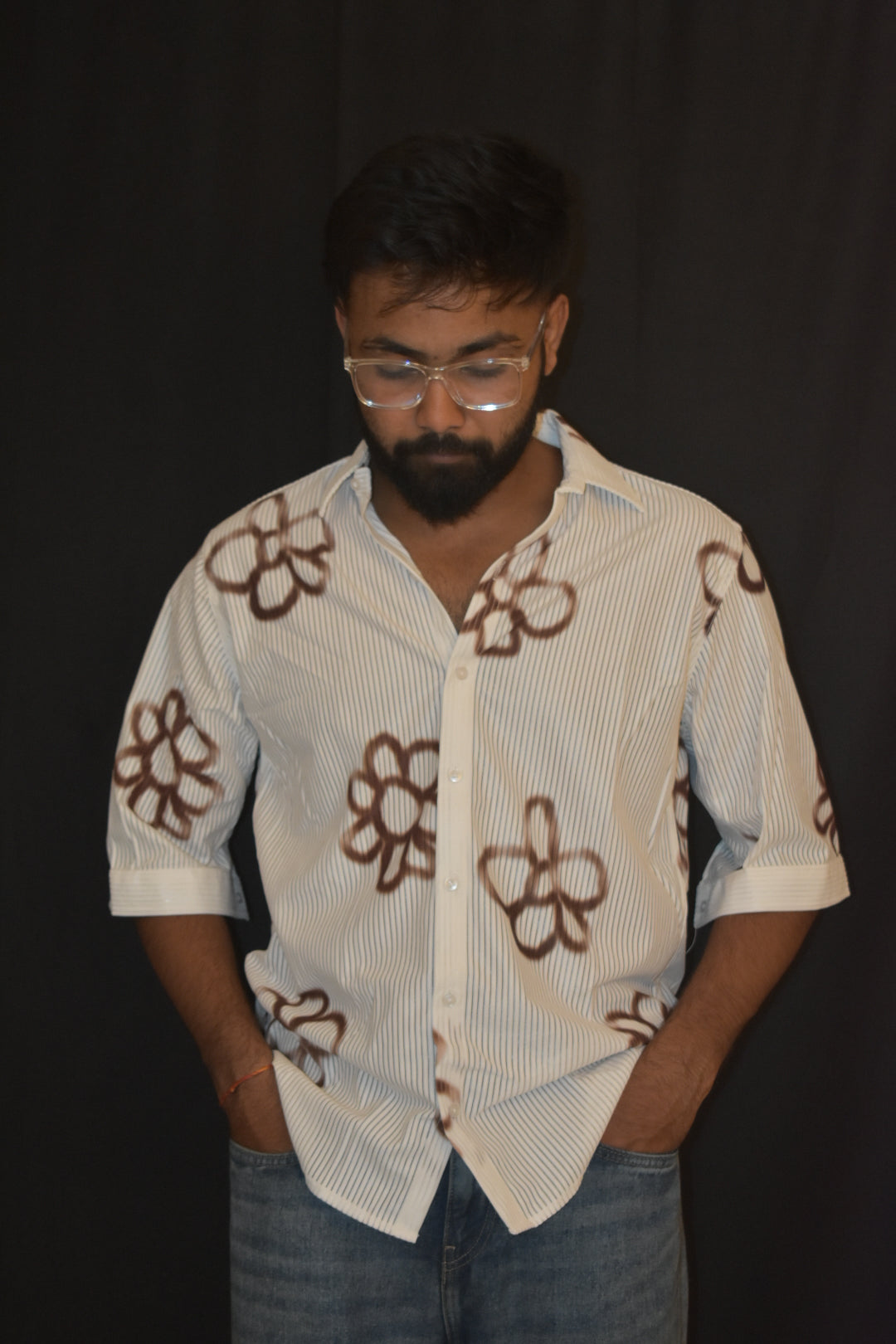 Printed Shirt with 3/4 Sleeves