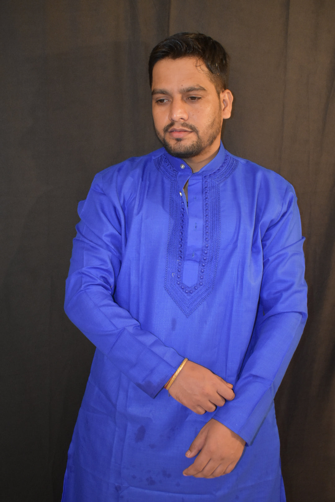 Pure Cotton Plain Premium Quality Kurta Royal Blue