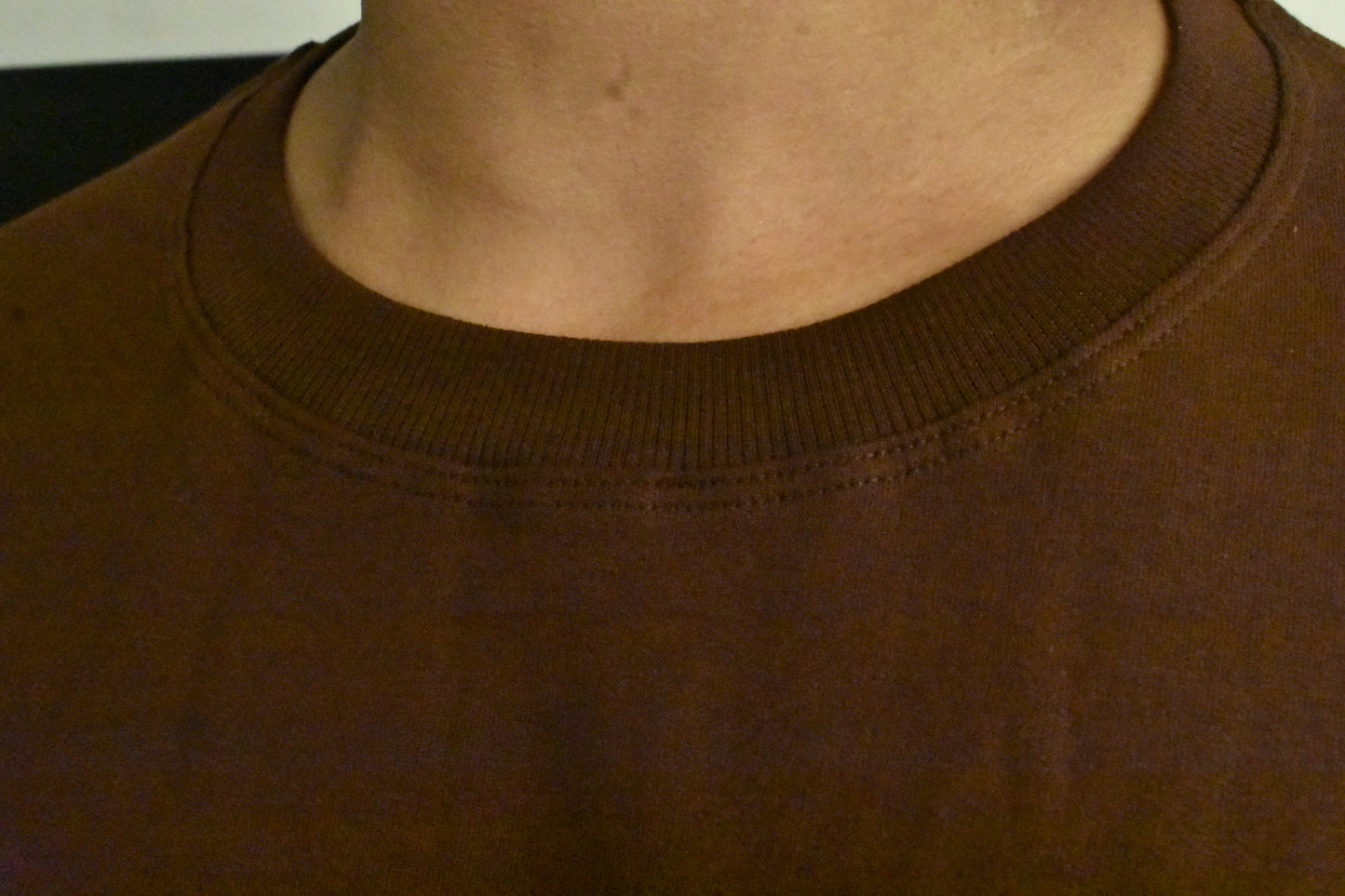 Oversized Men's Cotton T-Shirt Brown