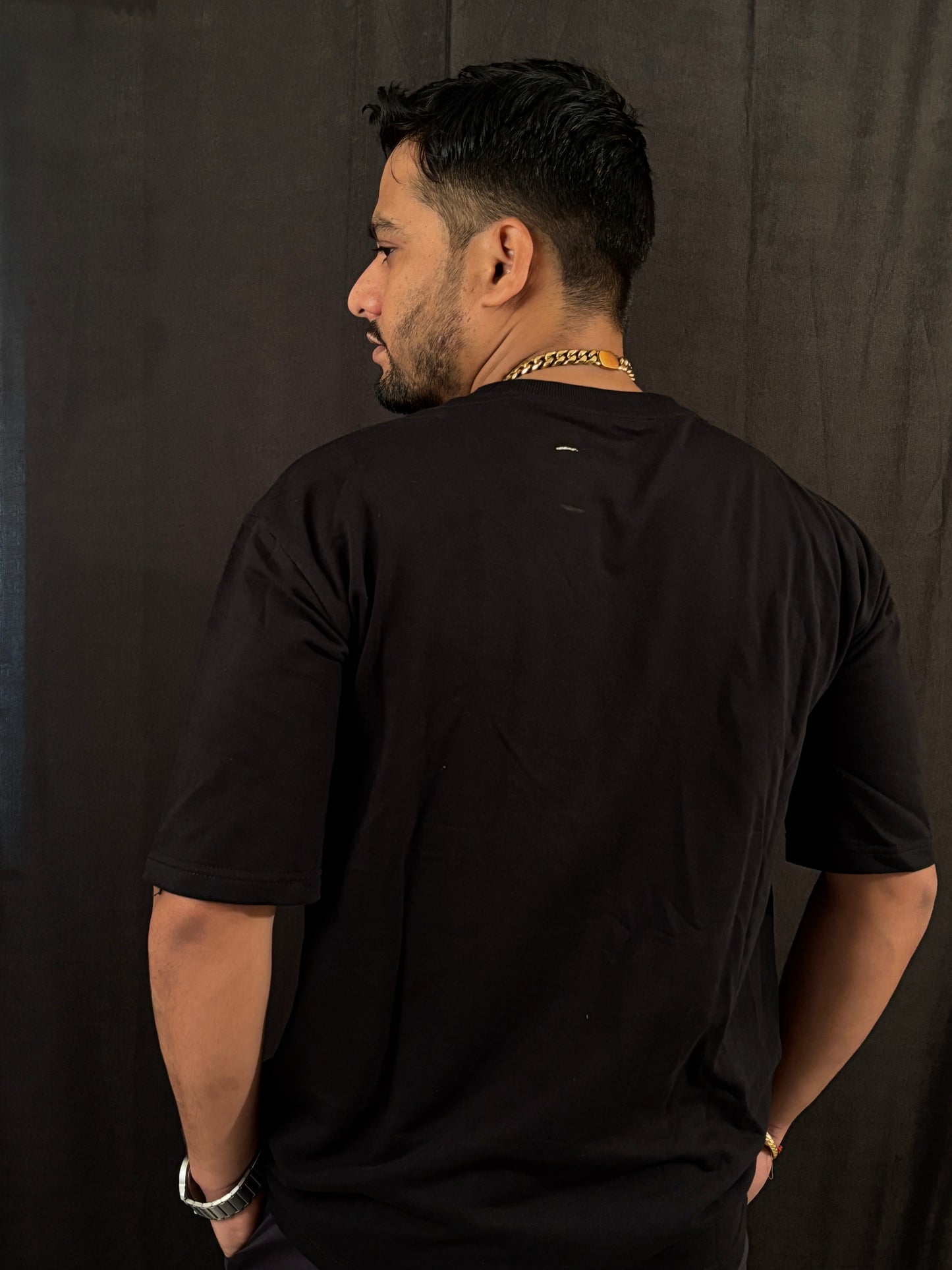 Oversized Men's Cotton T-Shirt Black