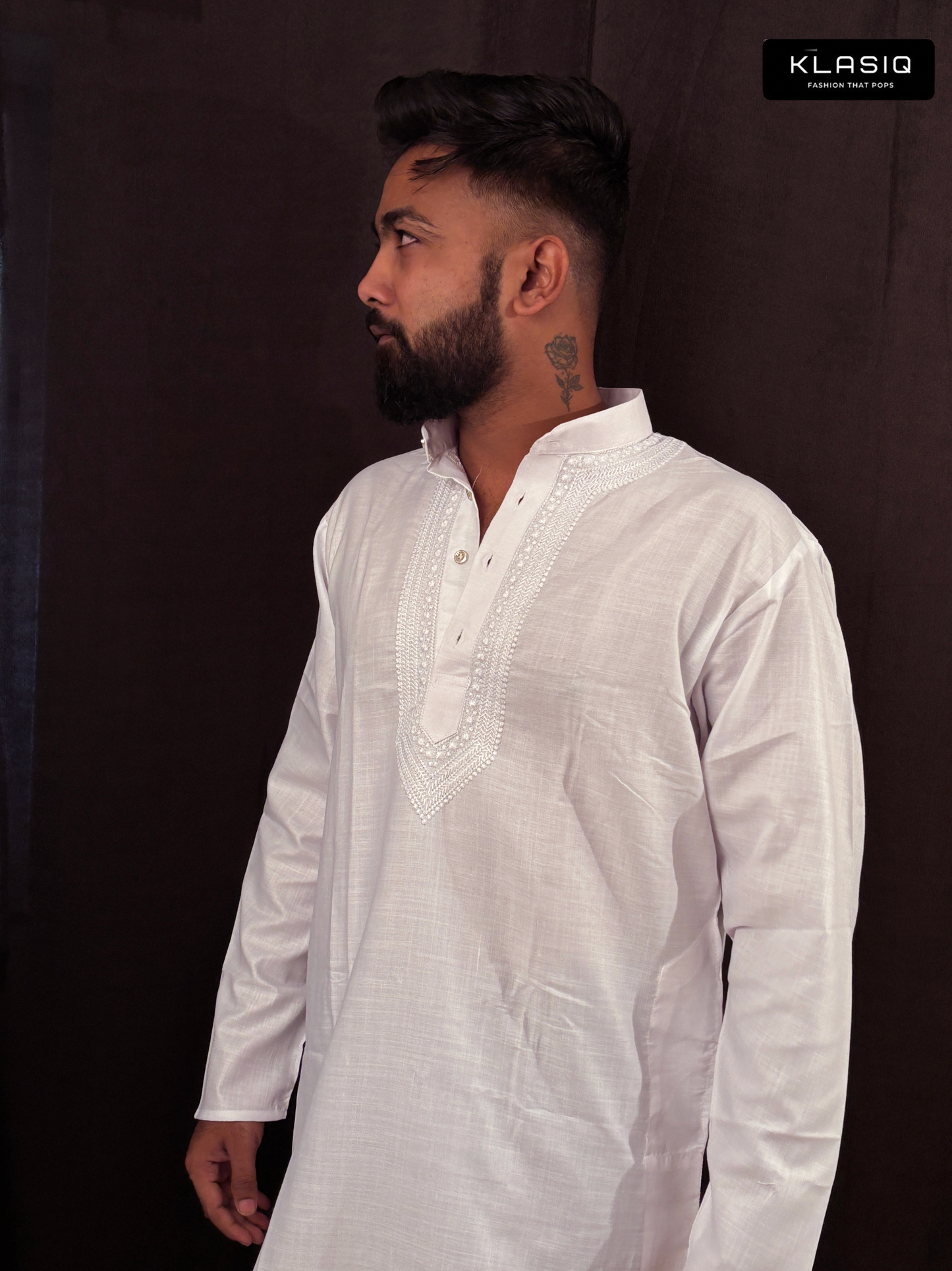 Pure Cotton Plain Premium Quality Kurta White