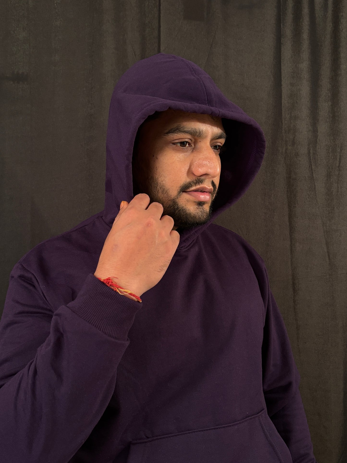 Solid Plain Hoodies Purple