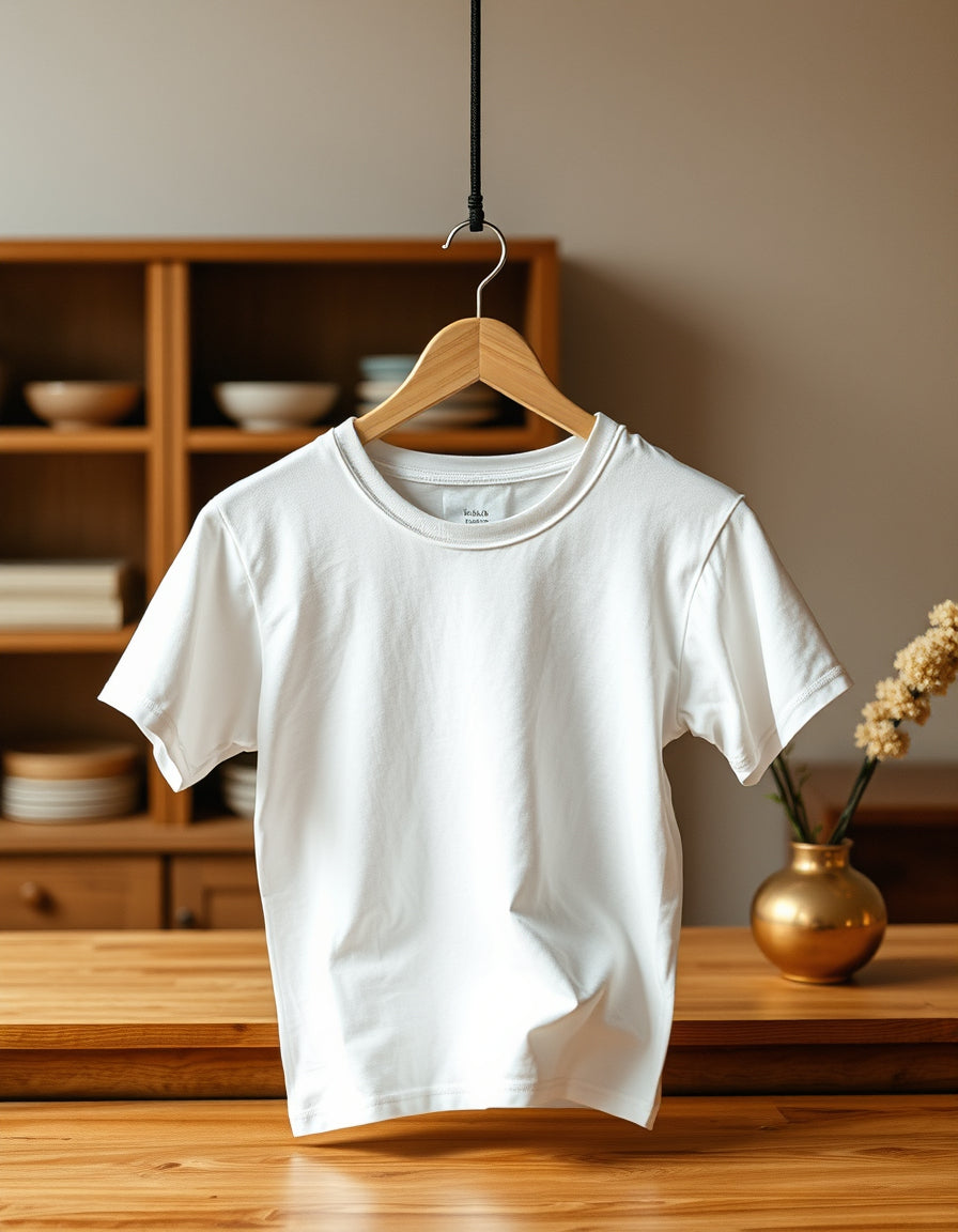 Solid Plain Men's Cotton T-Shirt White