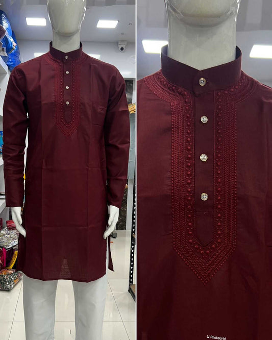 Pure Cotton Plain Premium Quality Kurta